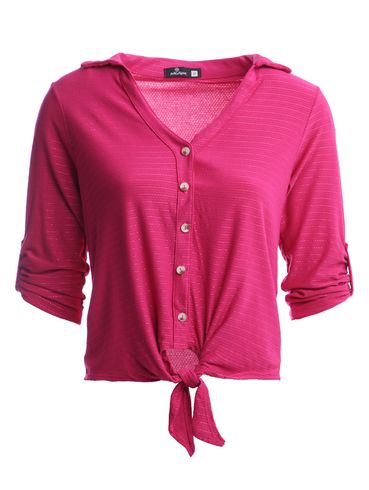 Camisa Cropped Manga 3/4 Autentique Feminina Rosa Pink