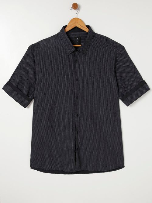 Camisa Manga 3/4 Plus Size Masculina Preto