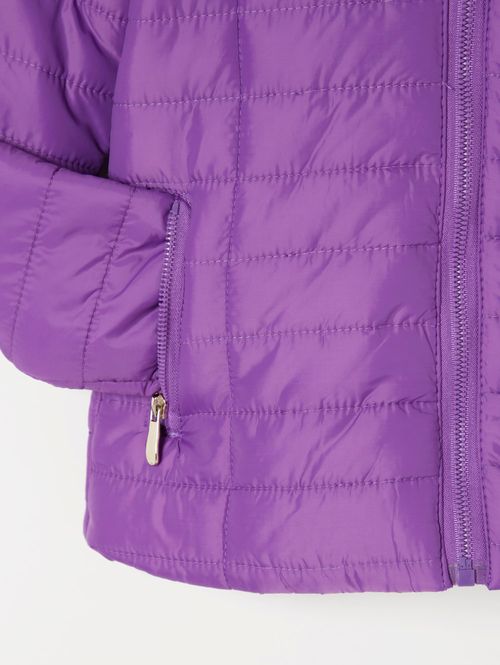 Jaqueta com Capuz Infantil Para Menina - Roxo