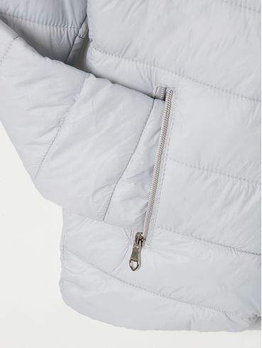 Jaqueta Puffer Juvenil Para Menina - Cinza