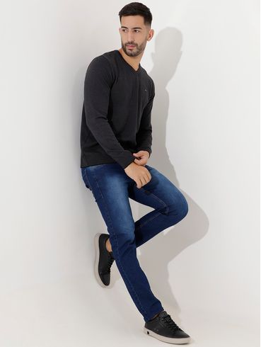 Suéter Tricot Masculino Preto