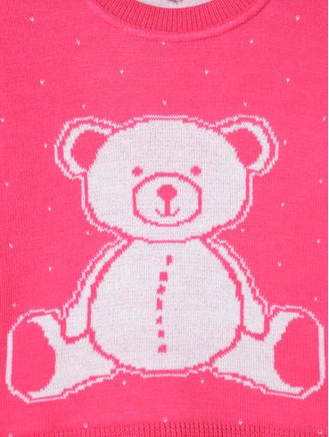 Blusa de Tricot Infantil Para Menina - Rosa Pink