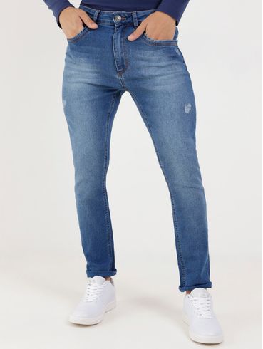 Calça Jeans Skinny Elétron Masculina Azul