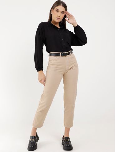 Camisa Manga Longa Feminina Preto