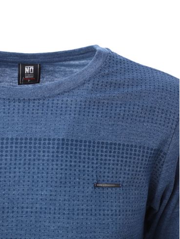 Camiseta Manga Longa No Stress Masculina Azul/Azul