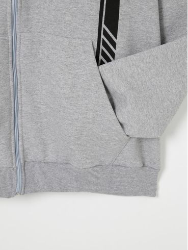 Jaqueta Moletom com Capuz Plus Size Masculina Cinza