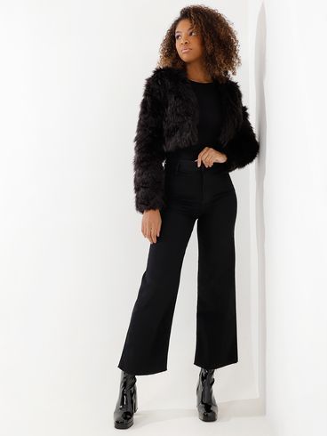Calça Sarja Wide Leg Autentique Feminina Preto