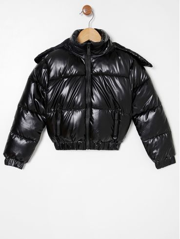 Jaqueta Puffer Kid+Infantil Para Menina - Preto