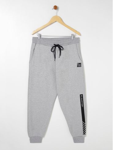 Calça Jogger Moletom Plus Size Masculina Cinza