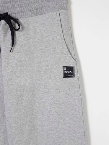 Calça Jogger Moletom Plus Size Masculina Cinza