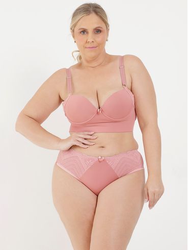 Conjunto Lingerie Plus Size Feminino Rose