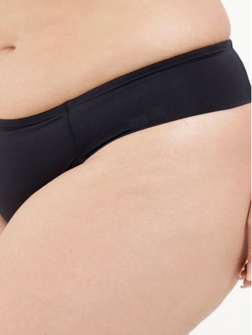 Calcinha de Biquíni Plus Size Feminina Preto