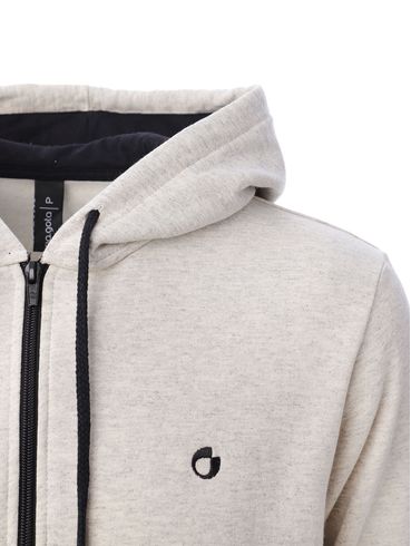 Jaqueta Moletom com Capuz Masculina Cinza