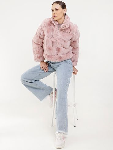Blusa Cropped Manga Longa Feminina Bege