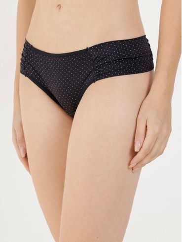 Kit 02 Calcinhas Bombom Feminino Preto/Branco