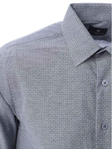 Camisa Slim Fit Manga Longa Masculina Chumbo