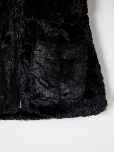 Jaqueta de Pelinhos Infantil Para Menina - Preto