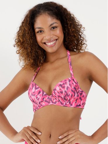 Biquíni Top Com Bojo Feminino Rosa
