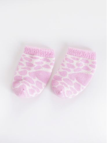 Conjunto Meia e Luva Infantil Para Bebê- Rosa