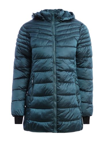Jaqueta Puffer Alongada Feminina Verde