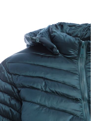 Jaqueta Puffer Alongada Feminina Verde