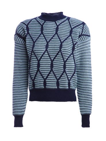 Blusa de Tricot Feminina Azul