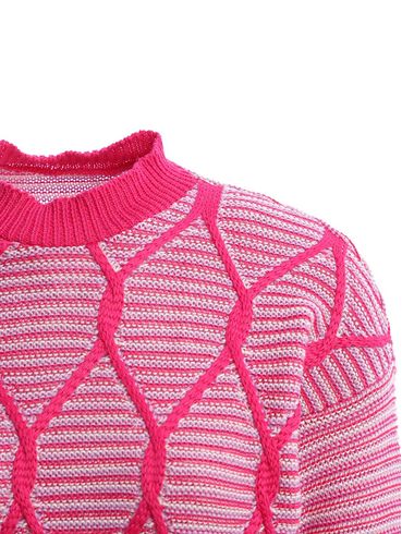 Blusa de Tricot Feminina Rosa Pink