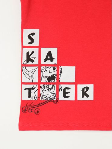 Camiseta Manga Longa Infantil Para Menino - Vermelho