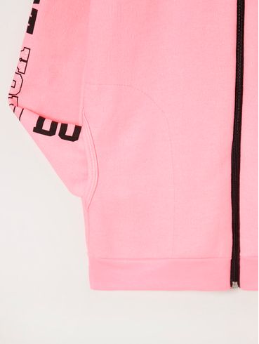 Conjunto com Capuz Juvenil Para Menina - Rosa/Preto