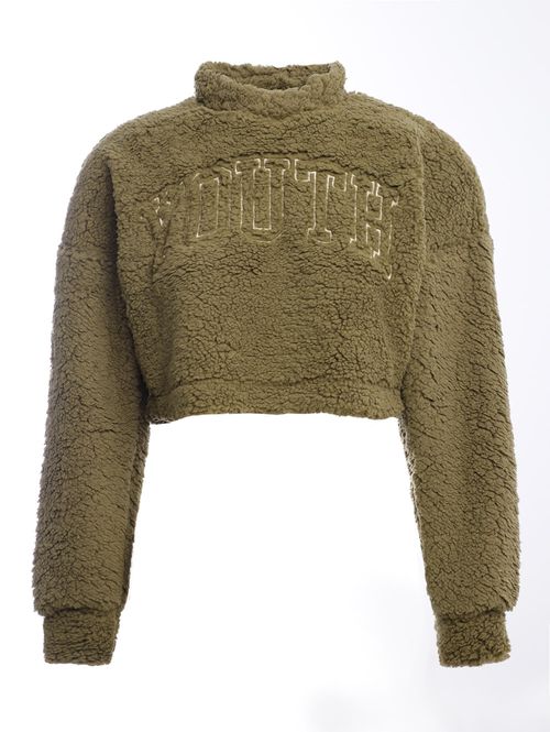 Blusão Cropped Feminino Verde