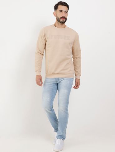 Moletom Básico Masculino Bege