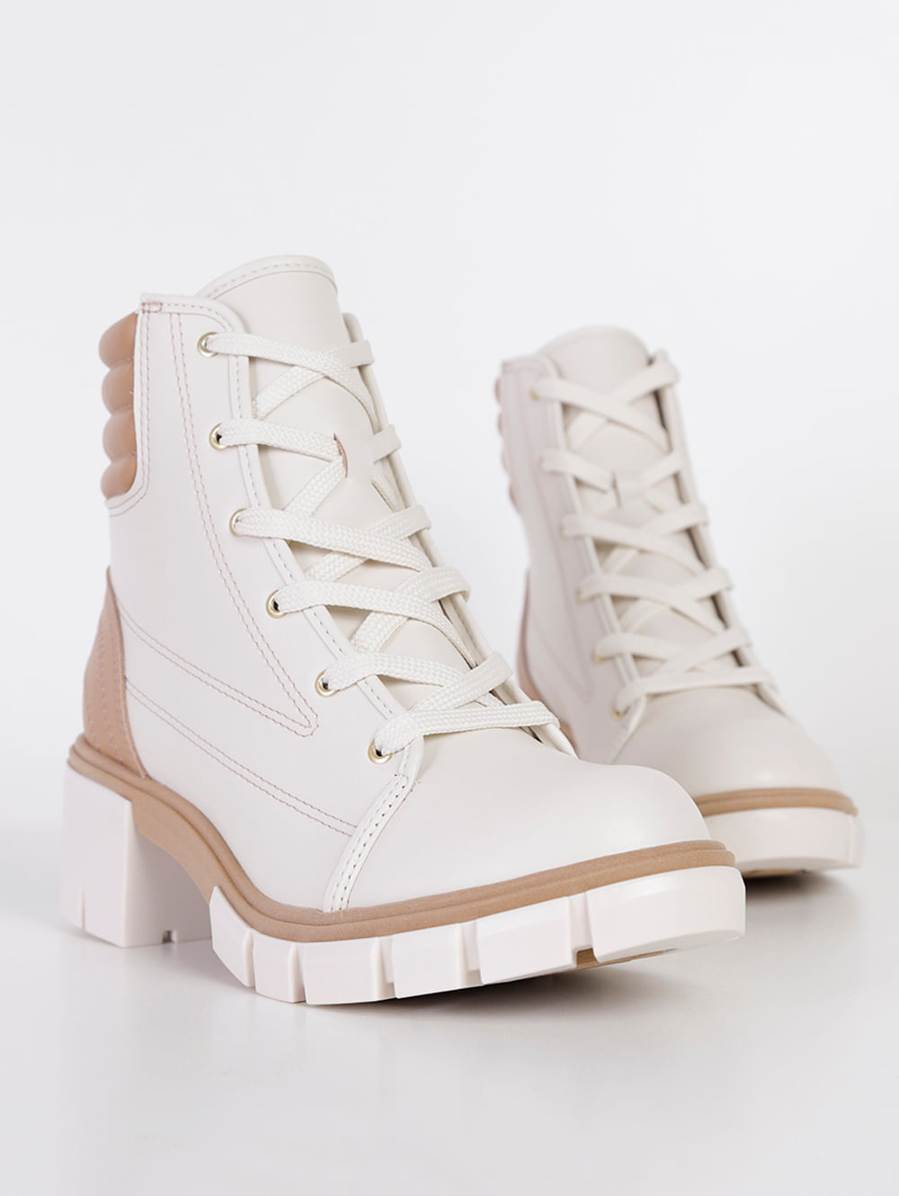 bota coturno off white feminino