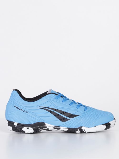 Chuteira de Futsal Penalty Juvenil Para Menino - Azul/Preto