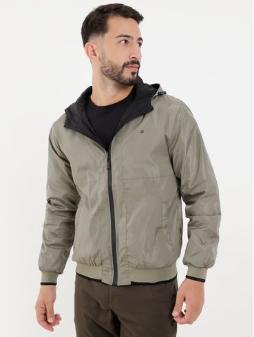 Jaqueta Dupla Face com Capuz Dixie Masculina Verde