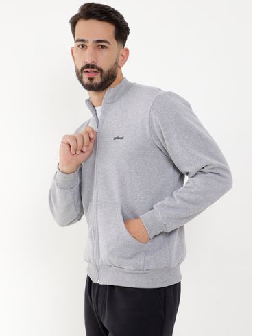 Jaqueta Moletom Masculina Cinza