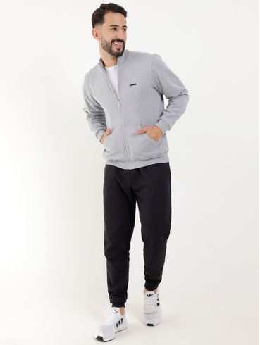 Jaqueta Moletom Masculina Cinza