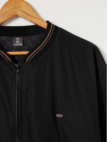 Jaqueta Bomber Plus Size Masculina Preto