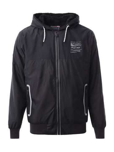 Jaqueta com Capuz Masculina Preto