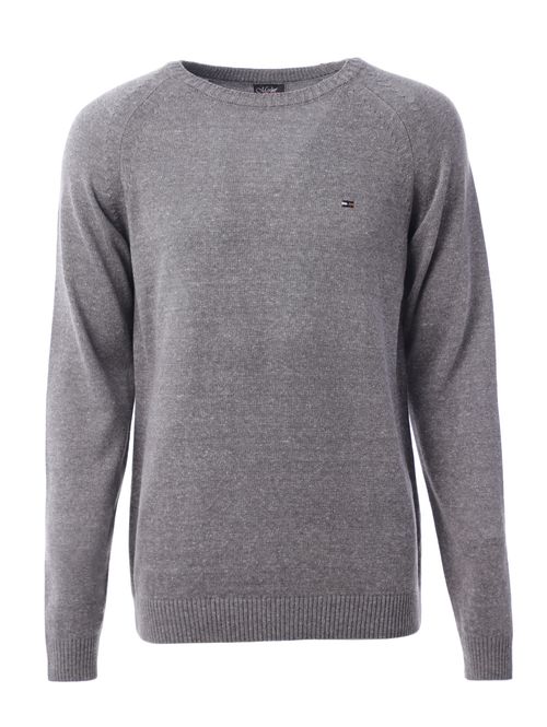 Suéter de Tricot Masculino Cinza