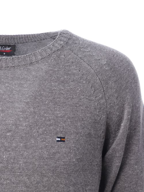 Suéter de Tricot Masculino Cinza