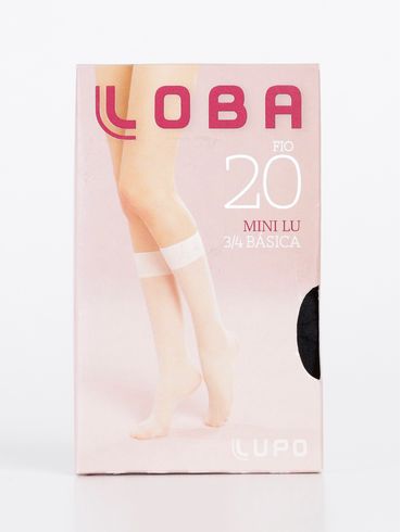 Meia 3/4 Fio 20 Lupo Feminina Preto