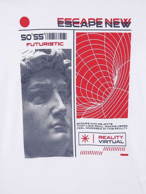 Camiseta Manga Longa Vels Juvenil Para Menino - Branco