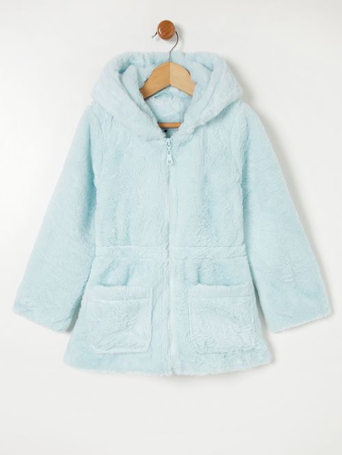 Jaqueta Parka com Pelinhos Infantil Para Menina - Azul