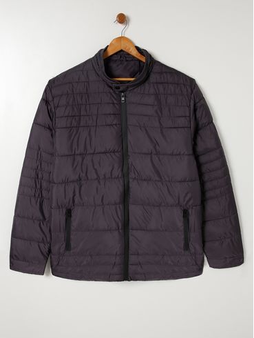 Jaqueta Puffer Plus Size Masculina Chumbo