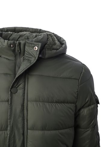 Jaqueta Puffer com Capuz Masculina Verde
