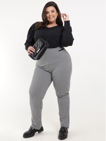 Blusa Moletinho Autentique Plus Size Feminina Preto