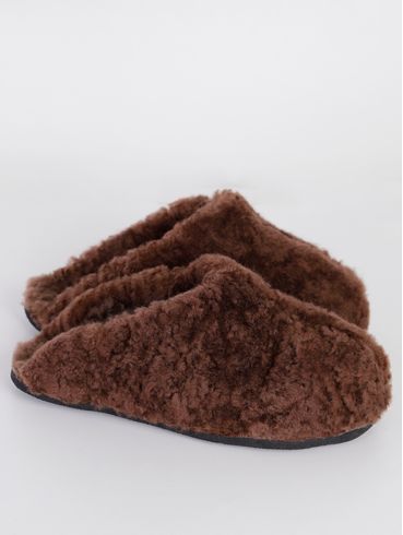 Pantufa Feminina Marrom Escuro