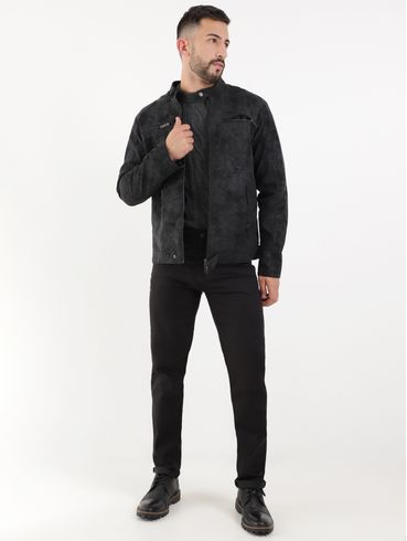 Jaqueta Material Sintético Masculina Preto