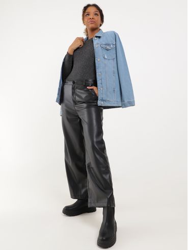Jaqueta Jeans Autentique Feminina Azul