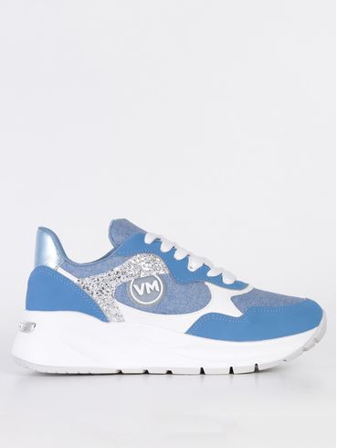 Tênis Jogging Via Marte Feminino Azul/Branco